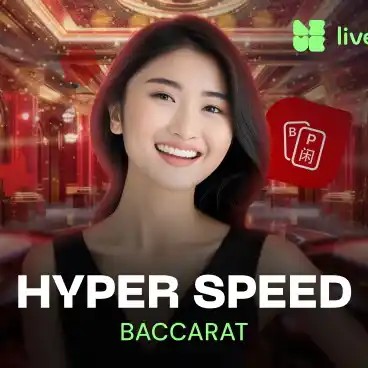 Official Live Dealer logo: Hyper Speed Baccarat by Evolution at Monster Casino
