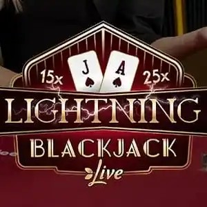 Lightning Blackjack slot visual from Evolution available on monstercasinobelgium.com